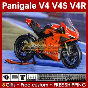 Ducati Street Fighter Panigale V4S V4R V 4 V4 S R 18 19 20 Vücut 41no.76 V4-R 18-22 V-4S V-4R 2018 2020 Enjeksiyon Kalıp Bodywork Turuncu Stok