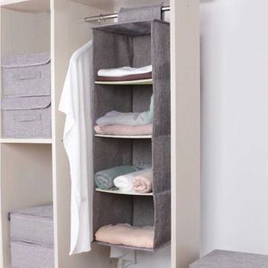 Storage Boxes Bins Wardrobe Hanging Storage Bag Interlayer Drawer Type Clothes Hangers Holder Portable Organizer Hanging Closet Cabinet Organizer P230324