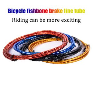 Gabbie per bottiglie d'acqua Set di cavi freno per bicicletta Protezione alloggiamento deragliatore 1M Lega di alluminio Universale Ciclismo MTB Bike Fish Bone Shift 230325