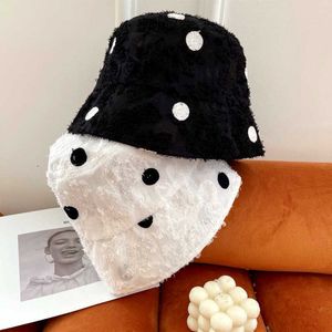 Wide Brim Hats INS Korean Version Ins Polka Dot Fisherman Hat Spring and Summer Women All-match Travel Thin Section Breathable Bucket Cap P230311