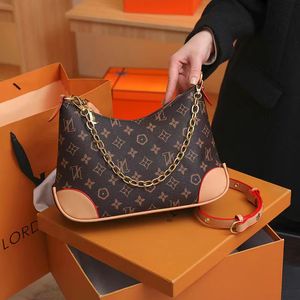 M45831 Boulogne Çanta Altın Zincir Çanta Lüksleri Tasarımcılar Kadın Kaplı Tuval Fermuar Crossbody Omuz Kayışı Çanta Hilal Alt Çantalar Çanta