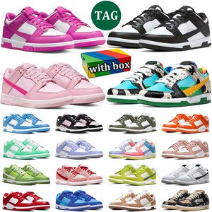 mit Box Laufschuhe für Männer Frauen White Black Grey Fog Syracuse Rose Whisper Lilac Green Apple Lows Active Fuchsia Damen-Trainer