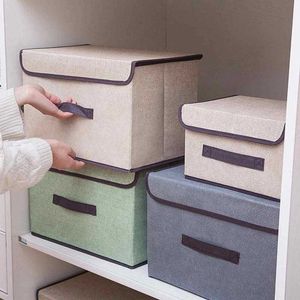 Storage Boxes Bins Collapsible Storage Bins Foldable Storage Boxes With Lids Handles Space Saving Closet Organizers For Toys Clothes Home Organizer P230324