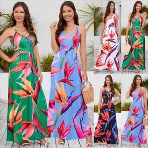 Vestidos casuais de verão feminino boêmio suspenso de férias de férias de praia dançar roupas femininas roupas de moda de rua vestido colorido