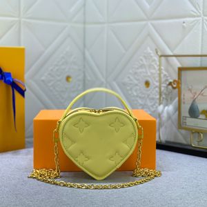 Lüks Tote Çantalar Omuz Çanta Deri Kalp Kalp Shapee Tasarımcı Crossbody Moda Kadınlar Mini Sevimli Tatlı Çantalar El çantaları, Aşk çantaları çantası taklit markası 14cm