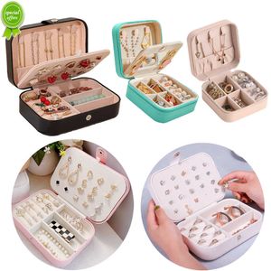 Simple Storage Jewelry Box Creative Portable PU Single Layer Jewelry Storage Box Earrings Earrings Ring Storage Display Box For Home Travel Girl Gift