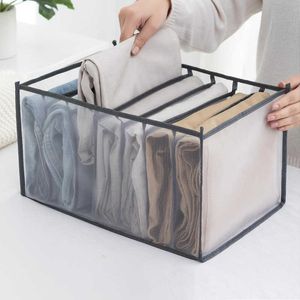 Storage Boxes Bins Trousers Clothes Storage Box Jeans Organizer Wardrobe Clothes Organizer For Underwear Socks T-Shirt Pants Organizers Storage Box P230324