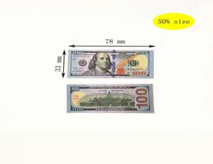 Best 3A Size Movie Props Party Game Dollar Bill Counterfeit Currency 1 5 10 20 50 100 Face Value of US Dollars Fake Money Toy Gift 1006977820