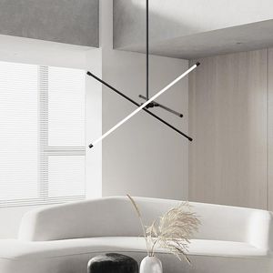 Żyrandole lampa w zawieszce w salonie minimalna linia nordycka geometryczna sztuka nowoczesna sypialnia studiów jadalnych