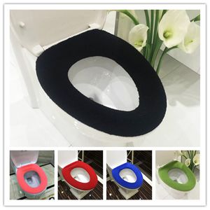 Toilet Seat Covers Comfortable Soft Multicolor Bathroom Set Thickening Washable Seats Cover Mat Winter Warm O Ring Potty Sets 230324