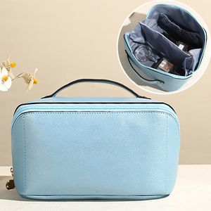 Cosmetic Bags Cases Portable Cosmetic Bag Women LargeCapacity Leather Makeup Bags Multifunction Travel Waterproof Storage Case HighQuality Handbag 230324