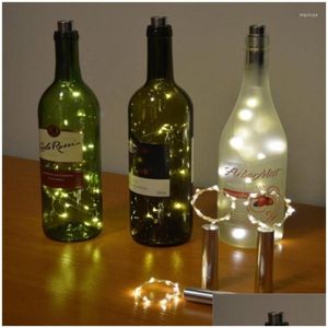 Energy Storage Battery Strings Led Wine Bottle Copper Wire String Light Operated Home Starry Bar Party Holiday Christmas Dec Dhxcb