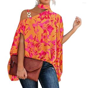 Women's Blouses Trendy Autumn Blouse Rich Colors Baggy One Shoulder Women Tops Sweet Clothes