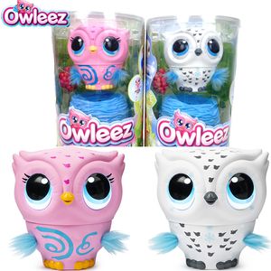 전기/RC 동물 원래 Owleez Flying Baby Owl Interactive Toys Lights Sound 전자 애완 동물 유도 비행 소녀 장난감 선물 230325