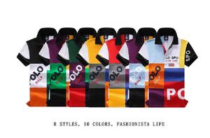 Herren-Poloshirt, 100 % Baumwolle, lässig, modisch, Panel, Kontrast-Stickerei, neues Design, kurzärmeliges Hemd, S-6XL