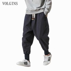 Męskie spodnie streetwearu Mężczyznowe Pantie haremowe w stylu japoński bawełniany bawełniany spodnie Man Man Jogger Spodnie Chińskie workowate spodnie plus rozmiar 5xl W0325