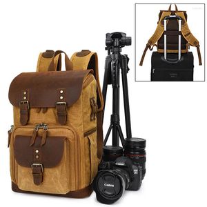 Рюкзак DSLR Camera Camera Sag Est Batik Canvas Водонепроницаемый пография на открытом воздухе.