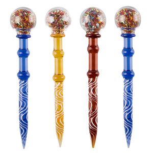 Paladin886 DA001 Rauchrohr -Dabber -Werkzeug etwa 13 cm Länge farbenfrohe Sandkugeln Wachs Werkzeuge Ball Kohlenhydrate Quarz Banger Nagelglas Bong Dab -Werkzeuge