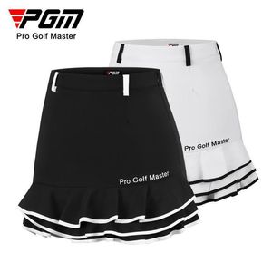 Golfshorts PGM Damen Golf Kurzrock Schnelltrocknend Atmungsaktiv Vier Jahreszeiten Damen Mädchen Mode Gestickte Fischschwanzröcke Schwarz Weiß XS-XL 230324