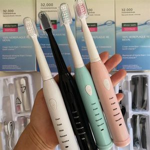 Ultrasonic Sonic Electric Toothbrush Rechargeable Tooth Brushes Washable Electronic Whitening Teeth Brush Adult Timer Brush With Retail Box DHL