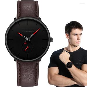 Нарученные часы 2023 Mens Fashion Minimalist Watches Men Business Casual Quartz Watch Мужская сетка из нержавеющей стали.