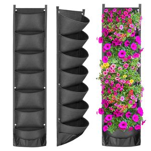 Planters Pots Vertical Hanging Garden Grow bag Planter Flower Pots Layout Waterproof Wall Mount Hanging Flower Pot Bag Indoor Outdoor Use 230324