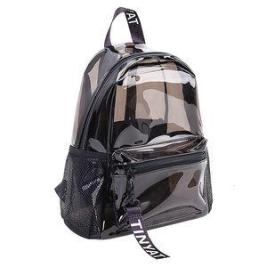 Backpack Transpacennt Plecaks Kobiety Jelly Bag Waterproof Pvc Backpack Beach Travel Girls Schoolbag Kawaii Plecak 230324