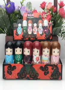 Newest Lip Balm Lovely Kimono Doll Pattern Lip Smacker Colorful Girl Makeup Lip Balm Present for Friend1683605