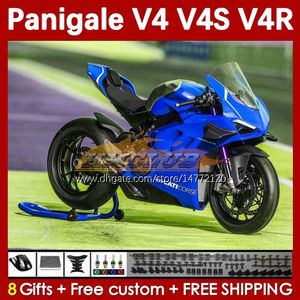 Motorcycle Fairings For DUCATI Street Fighter Panigale V4S V4R V 4 V4 S R 18 19 20 Body 41No.73 V4-S V4-R 18-22 V-4S V-4R 2018 2019 2020 Injection Mold Bodywork blue stock blk