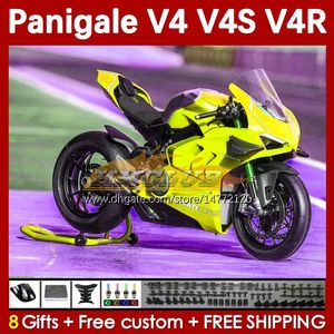 Carene moto per DUCATI Street Fighter Panigale V4S V4R V 4 V4 S R 18 19 20 Corpo 41No.77 V4-S V4-R 18-22 V-4S V-4R 2018 2019 2020 Stampaggio ad iniezione Carrozzeria Neon Green