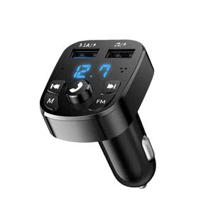 MP3-billaddare Handsfree Bluetooth 5.0 FM Sändare MP3 Spelare Trådlös handfri ljudmottagare Dual USB Car Adapter