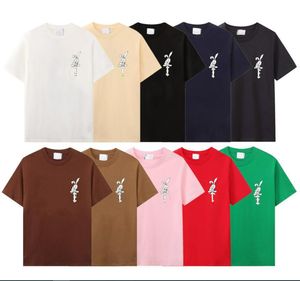 T-shirt manica corta stile Hong Kong da uomo marca marea semplice mezza manica estiva sciolta tutto sottile base T-shirt manica a cinque punti