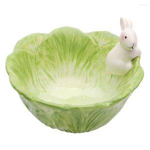 Bowls Cabbage Bowl Cute Sets Ceramic Salad Fruit Dish Soup Ceramics Cereal Student