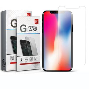 Bildschirmschutz für iPhone 14 13 12 11 Pro Max XS XR Tempered Glas für 7 8 plus LG Stylo 6 Film 0,33 mm mit Papierbox