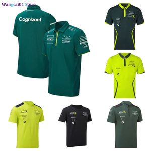 T-shirts masculina F1 Racing Suit Polo Camisa Polo Williams Lapela Short Seve T-shirt Polyester Rething Wicking pode ser personalizado 0325H23