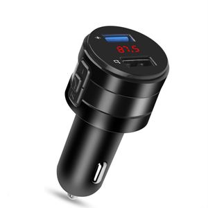 Car Bluetooth 3.0 BT FM Transmitter Fast Charger Wireless Handsfree Audio Receiver Auto MP3 Player 2.1A Dual USB Car Accessories