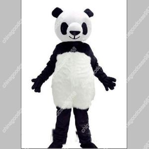 Blackwhite Panda Props Maskot Kostümü Cadılar Bayramı Noel Süslü Partisi Elbise Karikatür Karakter Kıyafet Takım Karnaval Unisex Yetişkinler Kıyafet
