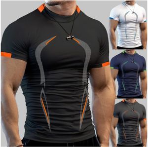 Magliette maschili estivi palestra sport t rapido allenamento a secco tees tops fitness vestiti per maglietta a maniche corte oversize 230325