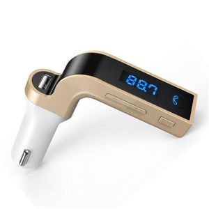 Bil FM-sändare Bluetooth-kompatibel trådlös handfri ljudmottagare Auto Mp3 Player USB Fast Charger Car Styling Accessory