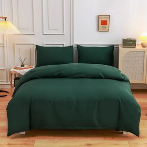 Set di biancheria da letto design set di biancheria da letto verde scuro set di copripiumino cover foglio letto cuscino king regina full size 3pcs 4pcs 230324