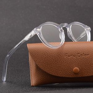 Sunglasses Frames Smalj Round Handmade Acetate Frame Women eyeglasses Men Goggles Optical Spectacle Demi Myopia 230325