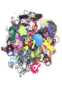 random mix style keychains pvc soft rubber cartoon anime key ring fashion accessories party gift whole4834276