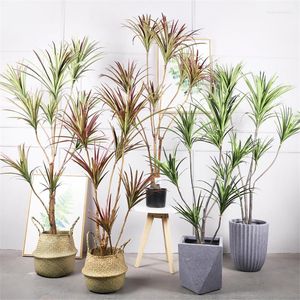 Декоративные цветы моделирование железного дерева зеленое растение Bonsai ins
