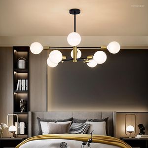 Pendelleuchten Nordic E27 Kronleuchter Home Gold Schwarz Deckendekor Licht Modernes Wohnzimmer Schlafzimmer G95 Birne Innenbeleuchtungskörper