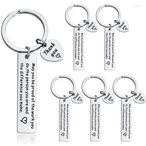 Keychains 6 Pcs Thank You Gifts Keychain Appreciation Make A Difference Inspirational Coworker Leaving