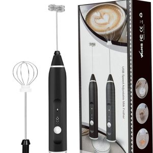 Coffee Tea Sets Wireless Milk Frothers Electric Handheld Blender With USB Electrical Mini Maker Whisk Mixer For Cappuccino Cream 230324