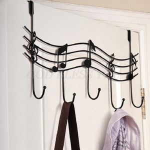 Hooks Rails Wavy Musical Notes 5 Wall Mounted Coat Rack Kläddörrhänge Elegant Simple Design Dekorativa hushållskrokar