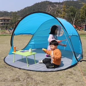 Tents And Shelters Up Automatic Beach Tent 2-3 Person Speed Open Portable UV Shade Sun Shelter Fishing Park Travel BBQ Car Awning