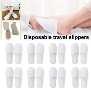 Slippers descartáveis ​​portáteis Sutwes de hóspedes de hotel suprimentos descartáveis ​​Salão de beleza Slippers descartáveis ​​Tamanho do homem para homens e mulheres para o home convidado de hotel Usado