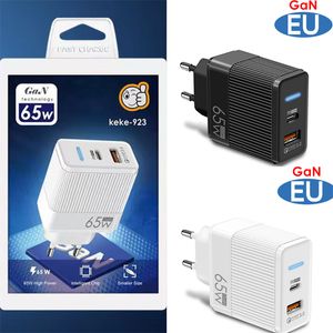 GAN 65W USB C Charger PD Type C محول الجدار الشحن السريع لـ iPhone 14 13 Xiaomi Samsung MacBook Quick Charge3.0 Charger with Box